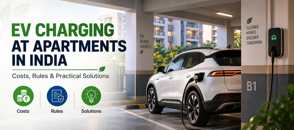 EV Charging at Apartments in India: Costs, Rules & Practical Solutions